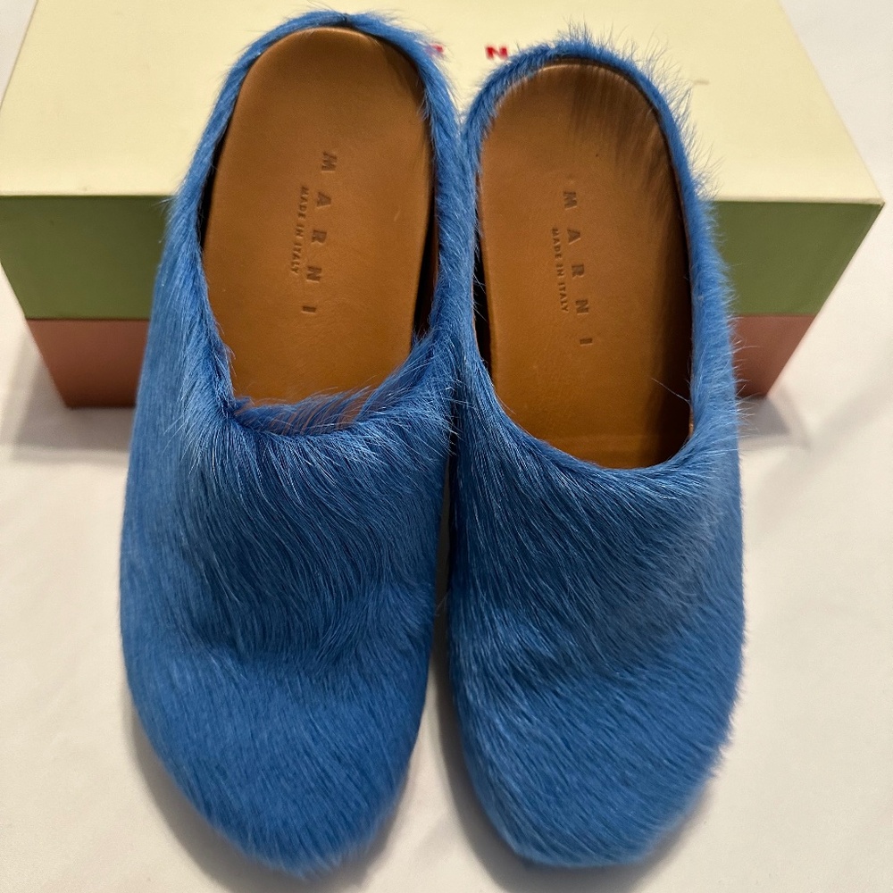 Marni Blue  Fussbett sabot slippers